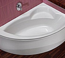 Завдяки трикутній формі ванни, задіяна також частина кута ванни, що збільшує розміри внутрішньої овальної поверхні