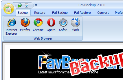 Щоб уникнути клопітно настройки всіх браузерів, якими ви звикли користуватися, можна скористатися простою, але дуже зручною утилітою FavBackup